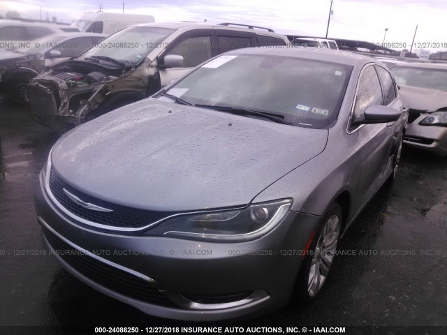 1C3CCCAB3FN651581 - 2015 CHRYSLER 200 LIMITED SILVER photo 2