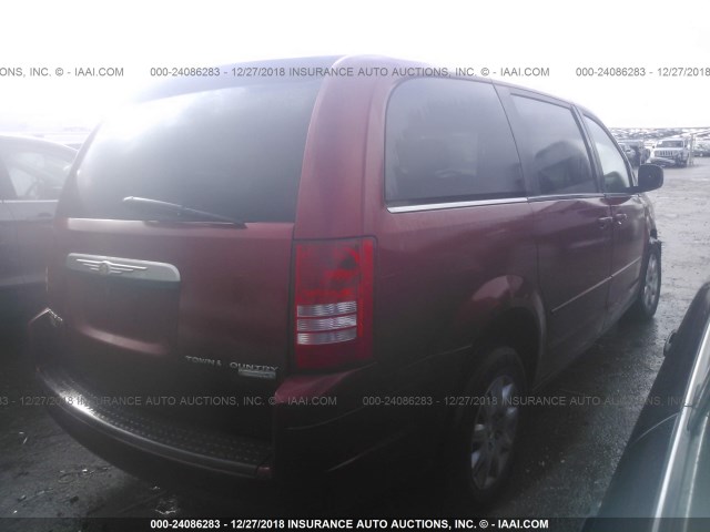 2A8HR44E29R516376 - 2009 CHRYSLER TOWN & COUNTRY LX RED photo 4