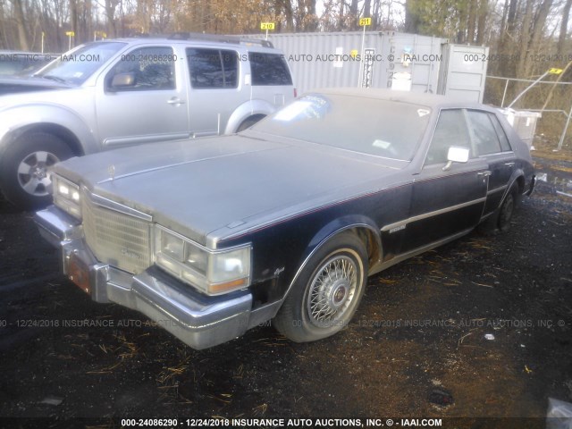 1G6AS6982DE805035 - 1983 CADILLAC SEVILLE BLACK photo 2