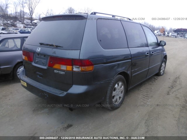 5FNRL18083B036873 - 2003 HONDA ODYSSEY EXL BLUE photo 4