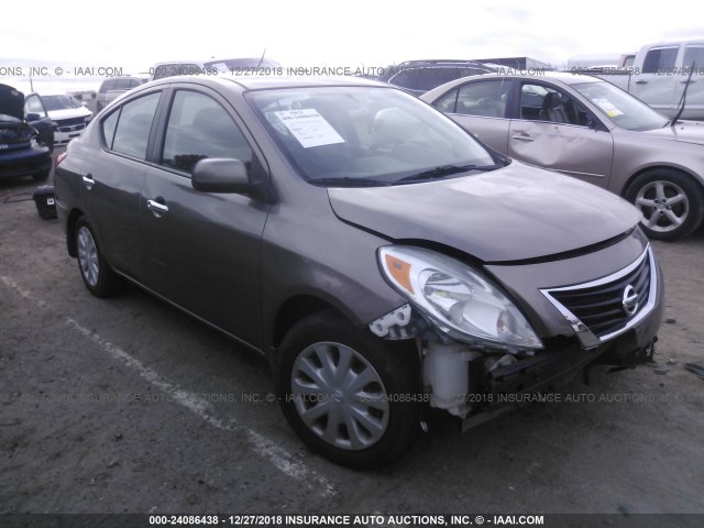 3N1CN7AP6CL864175 - 2012 NISSAN VERSA S/SV/SL ნაცრისფერი ფოტო 1