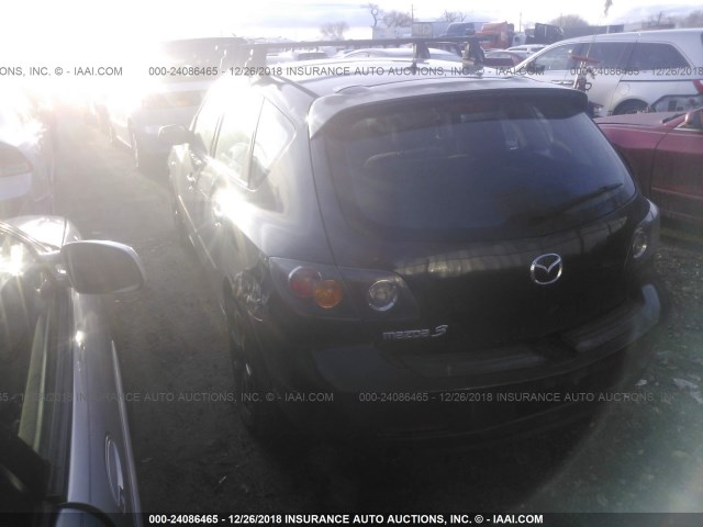 JM1BK143541112967 - 2004 MAZDA 3 HATCHBACK BLACK photo 3