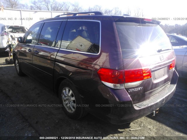 5FNRL38788B084390 - 2008 HONDA ODYSSEY EXL RED photo 3