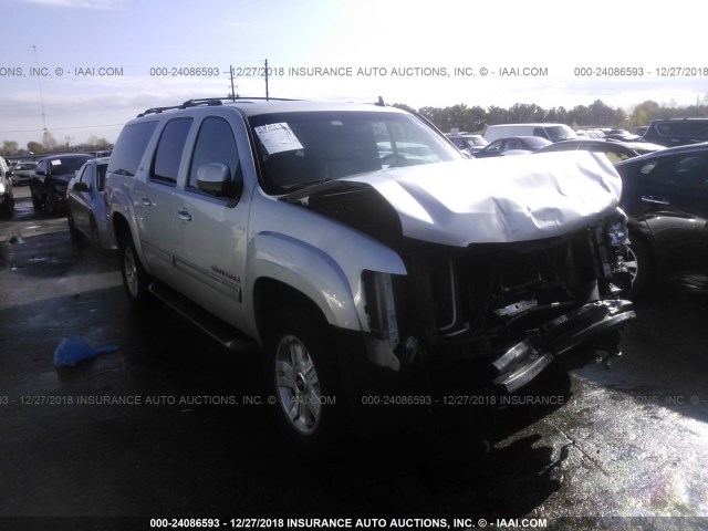 1GNSKJE32BR143064 - 2011 CHEVROLET SUBURBAN K1500 LT SILVER photo 1