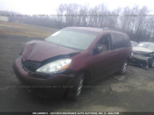 5TDZK23C59S269561 - 2009 TOYOTA SIENNA CE/LE RED photo 2