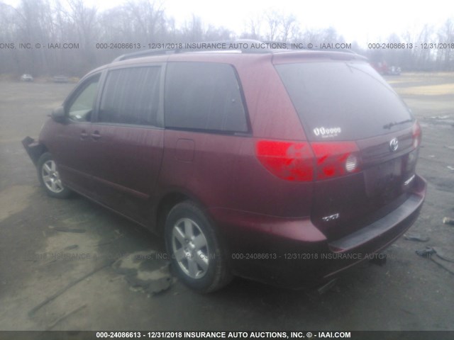 5TDZK23C59S269561 - 2009 TOYOTA SIENNA CE/LE RED photo 3