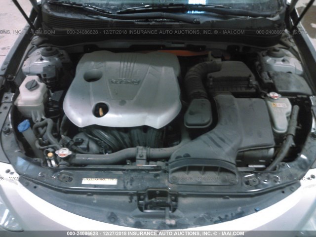 KMHEC4A46CA029261 - 2012 HYUNDAI SONATA HYBRID GRAY photo 10