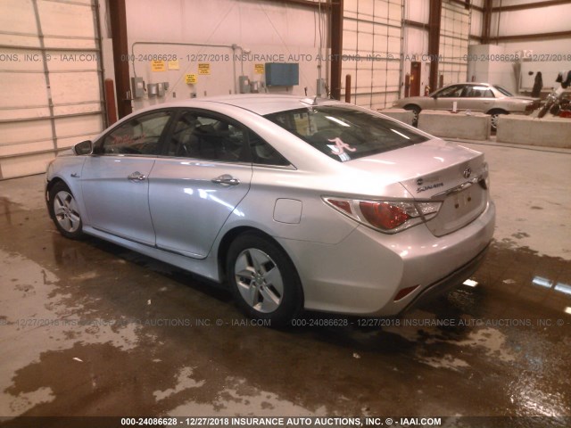 KMHEC4A46CA029261 - 2012 HYUNDAI SONATA HYBRID GRAY photo 3