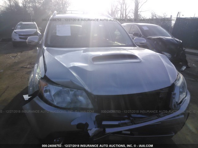 JF2SHGGCXBH746522 - 2011 SUBARU FORESTER TOURING SILVER photo 6