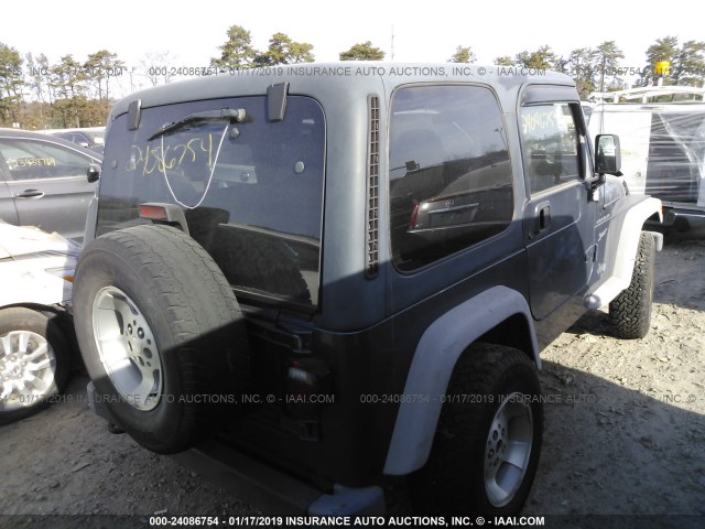 1J4FA49S82P715194 - 2002 JEEP WRANGLER / TJ SPORT BLUE photo 4