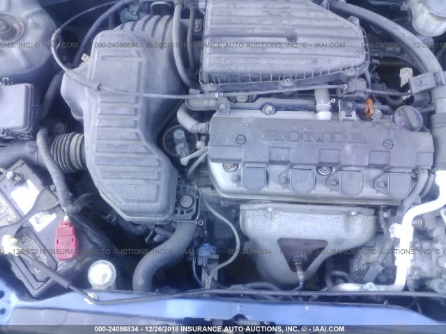 2HGES16325H578757 - 2005 HONDA CIVIC DX VP BLUE photo 10