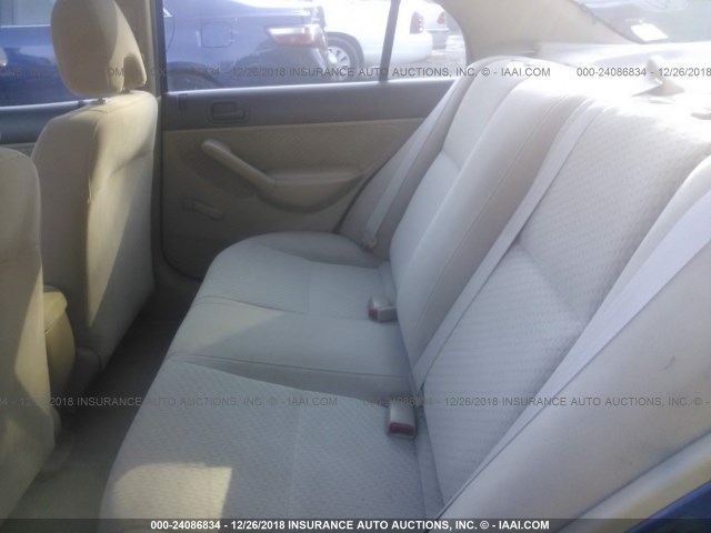 2HGES16325H578757 - 2005 HONDA CIVIC DX VP BLUE photo 8