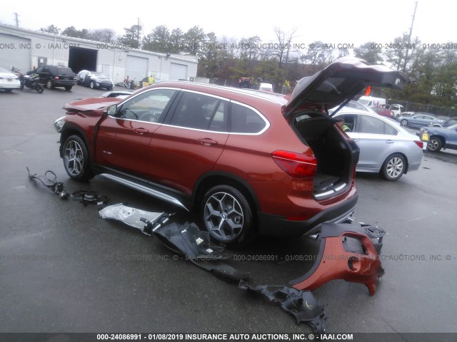 WBXHT3C38J5F92405 - 2018 BMW X1 XDRIVE28I ORANGE photo 3