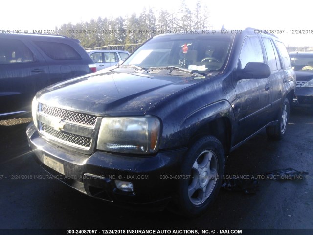 1GNDS13S782134591 - 2008 CHEVROLET TRAILBLAZER LS/LT BLACK photo 2