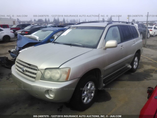 JTEHF21A930137460 - 2003 TOYOTA HIGHLANDER LIMITED TAN photo 2