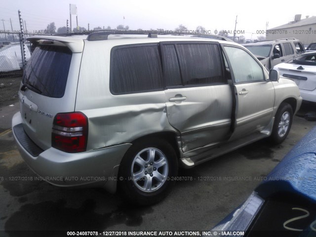 JTEHF21A930137460 - 2003 TOYOTA HIGHLANDER LIMITED TAN photo 4