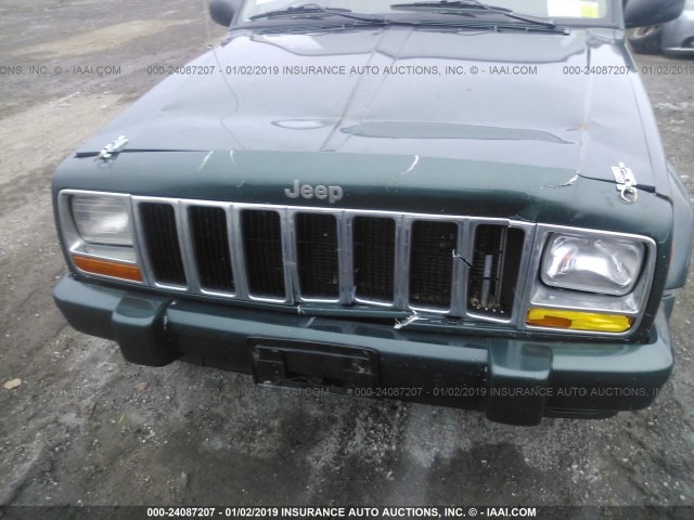1J4FF68S6YL240756 - 2000 JEEP CHEROKEE LIMITED GREEN photo 6