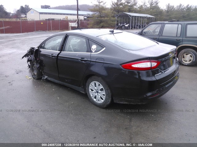 1FA6P0G70E5397394 - 2014 FORD FUSION S BLACK photo 3