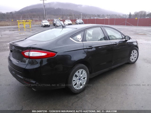 1FA6P0G70E5397394 - 2014 FORD FUSION S BLACK photo 4