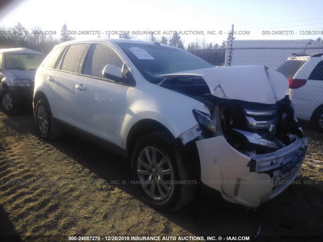 2FMDK4JC2DBB68539 - 2013 FORD EDGE SEL WHITE photo 1