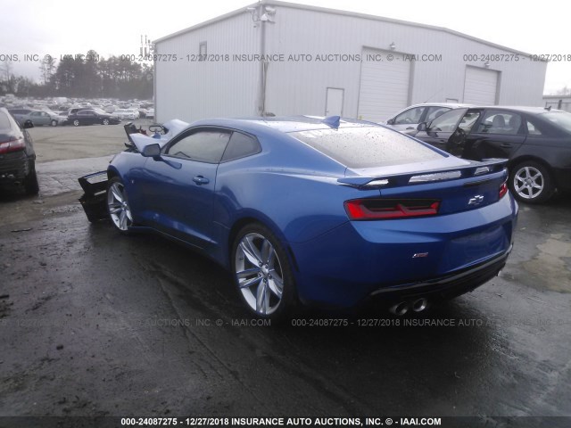 1G1FE1R78H0102748 - 2017 CHEVROLET CAMARO SS BLUE photo 3