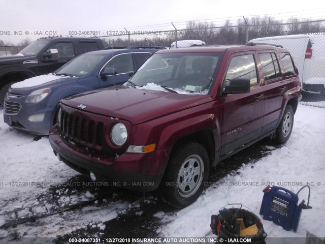 1C4NJRBB6FD353897 - 2015 JEEP PATRIOT SPORT RED photo 2