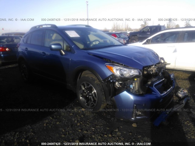 JF2GPABC2HH259045 - 2017 SUBARU CROSSTREK PREMIUM BLUE photo 1