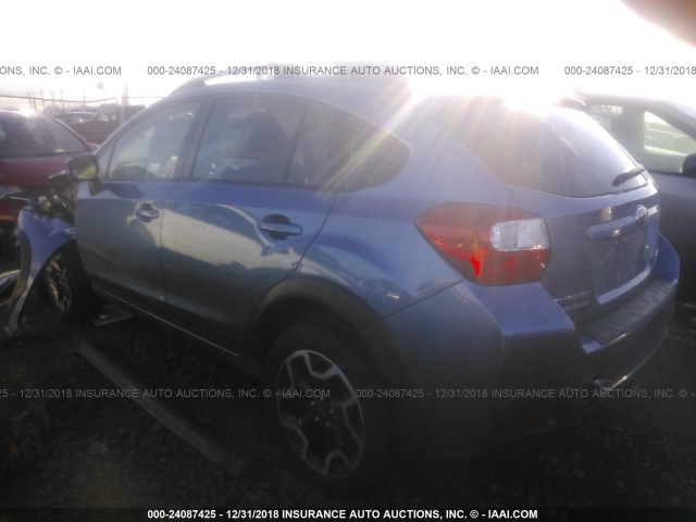 JF2GPABC2HH259045 - 2017 SUBARU CROSSTREK PREMIUM BLUE photo 3