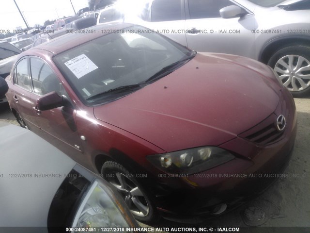 JM1BK323X51276490 - 2005 MAZDA 3 S RED photo 1