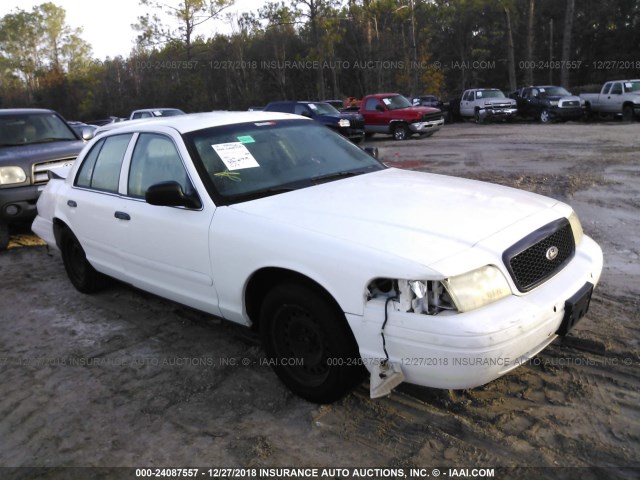 2FAFP71W51X120337 - 2001 FORD CROWN VICTORIA POLICE INTERCEPTOR WHITE photo 1