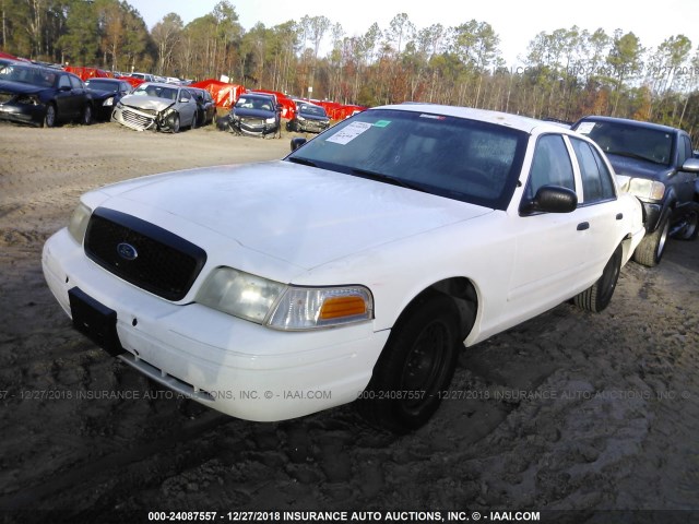 2FAFP71W51X120337 - 2001 FORD CROWN VICTORIA POLICE INTERCEPTOR WHITE photo 2