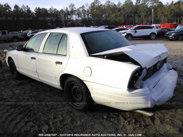 2FAFP71W51X120337 - 2001 FORD CROWN VICTORIA POLICE INTERCEPTOR WHITE photo 3