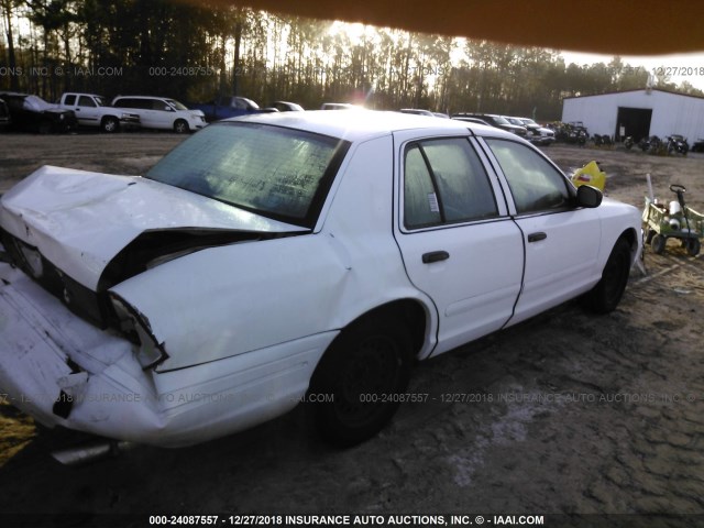 2FAFP71W51X120337 - 2001 FORD CROWN VICTORIA POLICE INTERCEPTOR WHITE photo 4