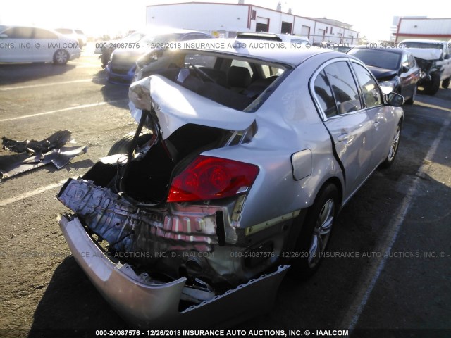 JN1CV6AP5BM504006 - 2011 INFINITI G37 SPORT SILVER photo 4