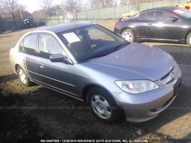 JHMES96665S010607 - 2005 HONDA CIVIC HYBRID SILVER photo 1