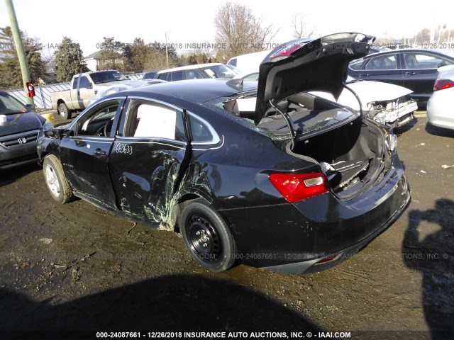 1G1ZB5ST6GF293635 - 2016 CHEVROLET MALIBU LS BLACK photo 3