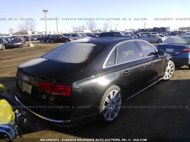 WAURVAFD2CN035149 - 2012 AUDI A8 L QUATTRO BLACK photo 4