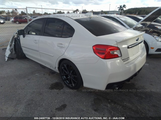 JF1VA1F68J8801627 - 2018 SUBARU WRX PREMIUM WHITE photo 3