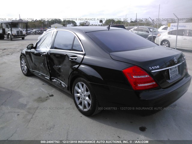 WDDNG86XX7A120581 - 2007 MERCEDES-BENZ S 550 4MATIC BLACK photo 3