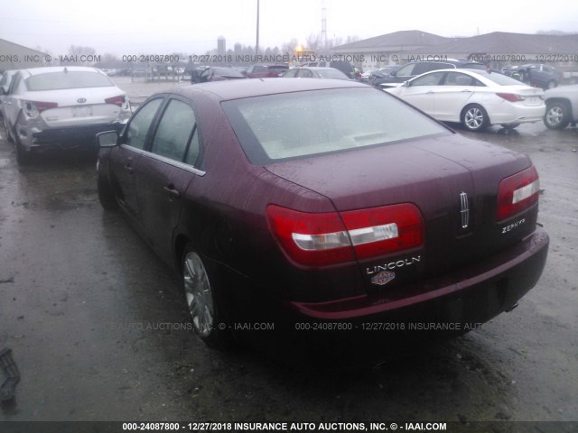 3LNHM26116R644694 - 2006 LINCOLN ZEPHYR BURGUNDY photo 3