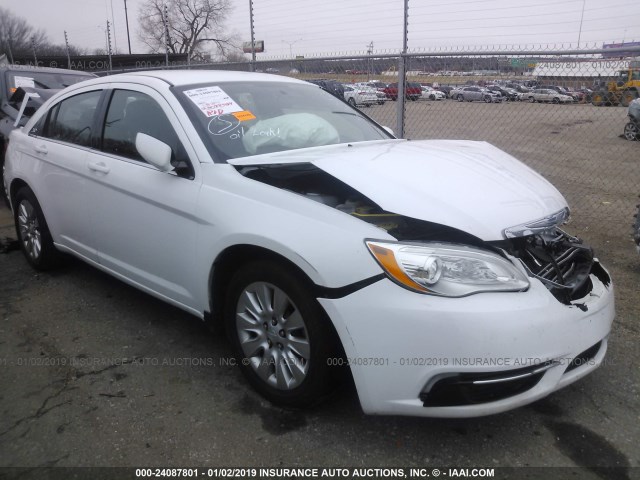 1C3CCBAB7EN212473 - 2014 CHRYSLER 200 LX WHITE photo 1