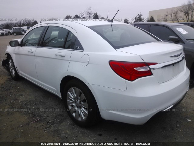 1C3CCBAB7EN212473 - 2014 CHRYSLER 200 LX WHITE photo 3