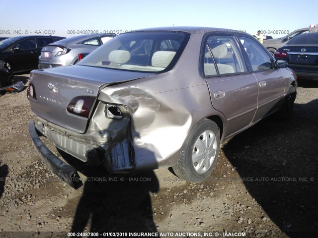 2T1BR12E0XC248956 - 1999 TOYOTA COROLLA VE/CE/LE TAN photo 4