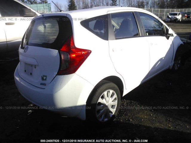 3N1CE2CP2FL430064 - 2015 NISSAN VERSA NOTE S/S PLUS/SV/SL/SR WHITE photo 4