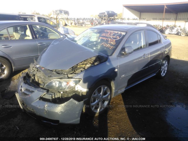 JM1BK324681823493 - 2008 MAZDA 3 S GRAY photo 2