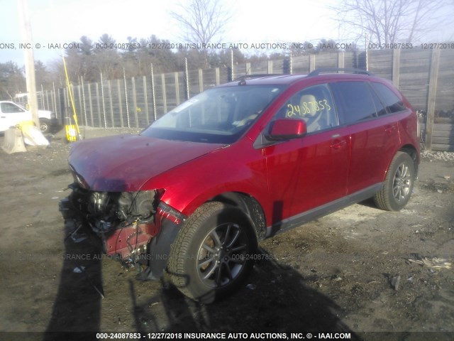 2FMDK48CX8BB26373 - 2008 FORD EDGE SEL MAROON photo 2