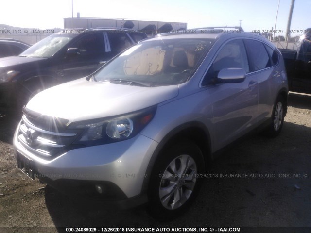 5J6RM3H71CL006787 - 2012 HONDA CR-V EXL SILVER photo 2