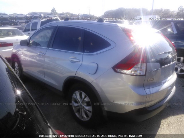 5J6RM3H71CL006787 - 2012 HONDA CR-V EXL SILVER photo 3