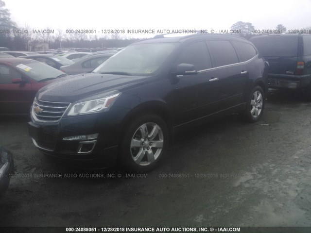 1GNKRGKD1HJ173403 - 2017 CHEVROLET TRAVERSE LT BLUE photo 2