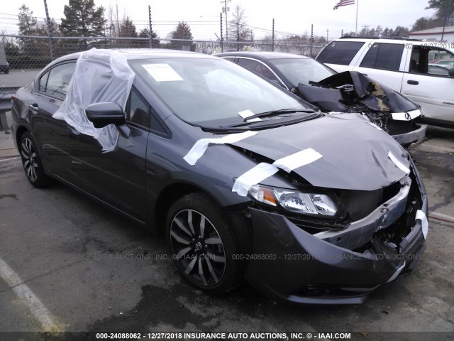 2HGFB2F96FH506430 - 2015 HONDA CIVIC EXL GRAY photo 1